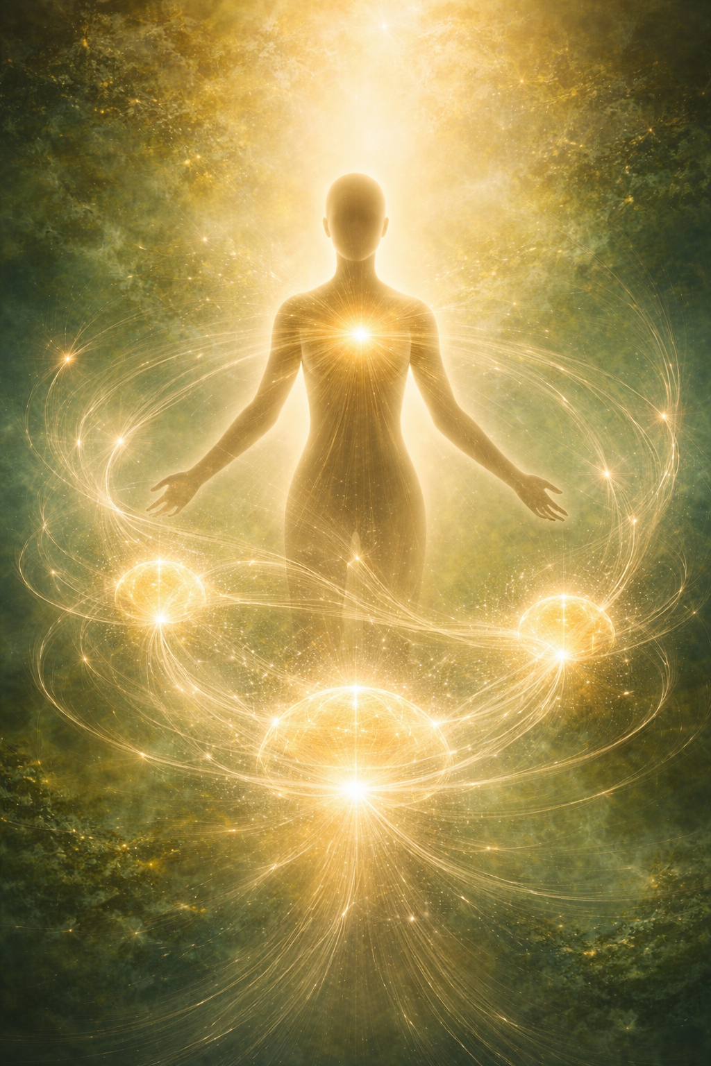 Glowing figure surrounded by creative energy in The Project That Wants to Exist section of Build from Alignment